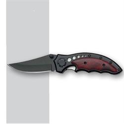 COLTELLO SNAKE DA TASCA CM 19 MANICO IN ALLUMINIO CON INSERTI IN LEGNO