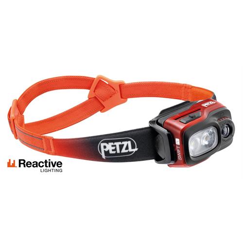 Petzl Petzl SWIFT&#174; RL Lampada frontale compatta, ultrapotente e ricaricabile, dotata della tecnologia REACTIVE LIGHTING&#174;. 1100 lumen