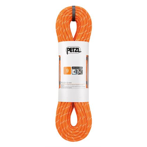 Petzl Petzl PUSH, corda semistatica da 9 mm per speleologia e torrentismo arancione PETZL