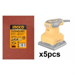 INGCO SET 5 FOGLI CARTA ABRASIVA PER PS2408