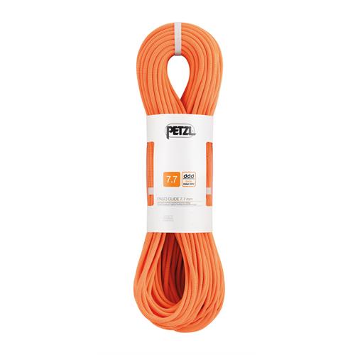 Petzl Petzl PASO GUIDE, mezza corda da 7,7 mm arancione per l'alpinismo e l'arrampicata su ghiaccio, con trattamento Guide UIAA Dry  PETZL